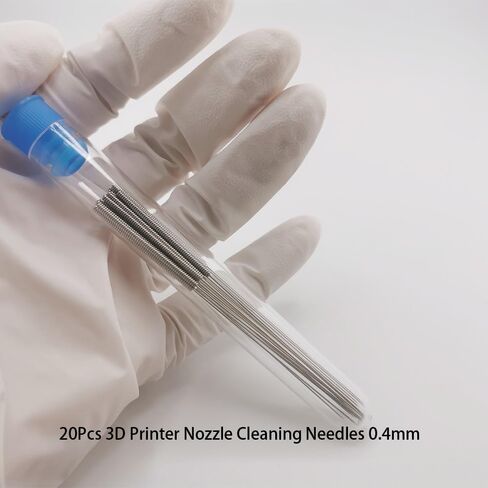 20pcs 3D الطابعة فوهة تنظيف الإبر 0.4 مم ، مجموعة من فوهة الفولاذ المقاوم للصدأ مجموعة 0.4 ملم الإبر تستخدم لإندر ، Mk8 ، V6 ، creality ، prusa ، منظف فوهات البركان ، (الطول الإجمالي: 80 مم) in Kuwait