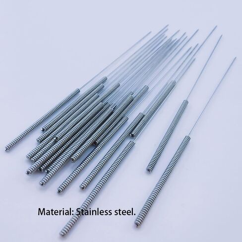 20pcs 3D الطابعة فوهة تنظيف الإبر 0.4 مم ، مجموعة من فوهة الفولاذ المقاوم للصدأ مجموعة 0.4 ملم الإبر تستخدم لإندر ، Mk8 ، V6 ، creality ، prusa ، منظف فوهات البركان ، (الطول الإجمالي: 80 مم) in Kuwait