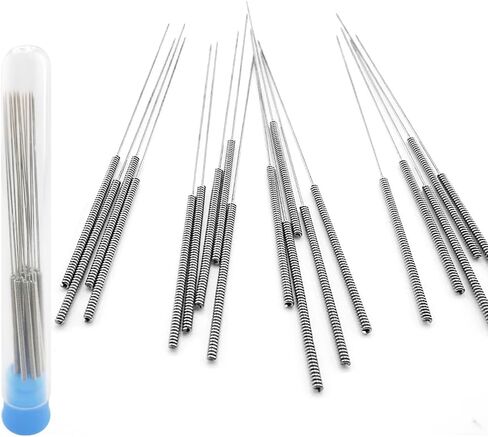 20pcs 3D الطابعة فوهة تنظيف الإبر 0.4 مم ، مجموعة من فوهة الفولاذ المقاوم للصدأ مجموعة 0.4 ملم الإبر تستخدم لإندر ، Mk8 ، V6 ، creality ، prusa ، منظف فوهات البركان ، (الطول الإجمالي: 80 مم) in Kuwait