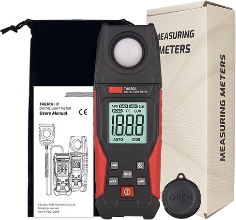 TA630A Luxometer Professional Lux Meter Handheld Light Meter High Accuracy Luxmeter Illuminometer Photometer (TA630A) in Saudi Arabia