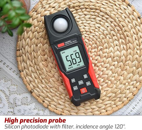 TA630A Luxometer Professional Lux Meter Handheld Light Meter High Accuracy Luxmeter Illuminometer Photometer (TA630A) in Saudi Arabia