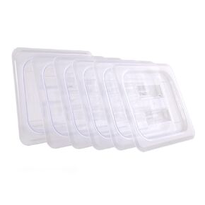 6-Pcs Food Pan Lid Full Size Clear Polycarbonate Hotel Pan Cover with handle in Kuwait