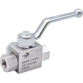 صمام كرة هيدروليكي عالي الضغط العام 1/4 "" NPT ، 3 طريق صمام الكرة ، 1/4 بوصة الصمام الهيدروليكي 7250 رطل (500 بار in Kuwait