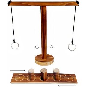 Ring Toss Games for Adults, Yard Games, Patio Decor, Outdoor Indoor Games, Wooden Hook and Ring Game for Bars,Party，Home in Saudi Arabia