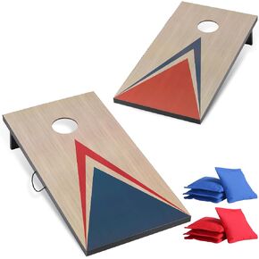 Cornhole مجموعات 4 × 2 قدم مع 8 أكياس الحجم حجم تنظيم ، ألعاب ثقب الذرة للبالغين في الهواء الطلق حقيبة الفول in Saudi Arabia
