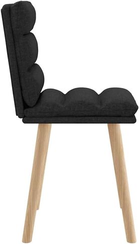 Dining Chair Set of 6 - Dark Gray Fabric, Table Kitchen Chairs for Dining Room, Modern, Comfy, Restaurant, Room Use in Saudi Arabia