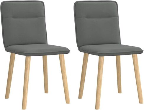 Dining Chairs Set of 2, Comfy Modern Kitchen & Room Chairs, Dinette Table, Dark Grey Dinning Set for Living Room Furniture in Saudi Arabia