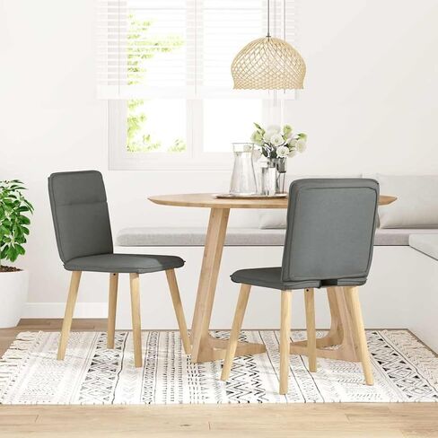 Dining Chairs Set of 2, Comfy Modern Kitchen & Room Chairs, Dinette Table, Dark Grey Dinning Set for Living Room Furniture in Saudi Arabia