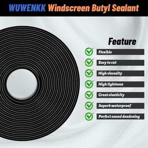 Pro Grade Butyl Sealant Tape 8mm × 13 قدمًا (4 م)/16.4 قدمًا (5 أمتار) - شريط إصلاح مصابيح مصباح أمامي مقاوم للسيارات مقاوم للأشعة فوق البنفسجية ، لاصق دائم للأشعة فوق البنفسجية لسقف السيارة البحري. in Saudi Arabia