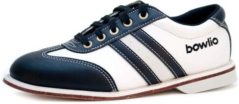 Bowlio Torino Unisex Leather Bowling Shoes - Black/White in Saudi Arabia