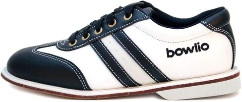 Bowlio Torino Unisex Leather Bowling Shoes - Black/White in Saudi Arabia