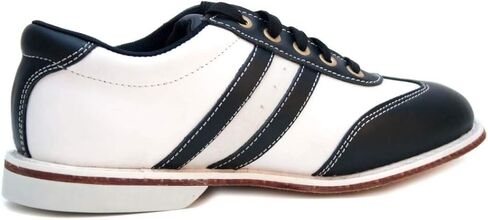 Bowlio Torino Unisex Leather Bowling Shoes - Black/White in Saudi Arabia