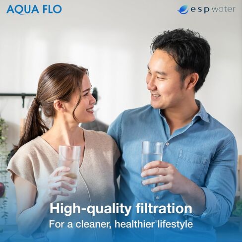 أدوات تصفية QCRO RO الأصلية Aqua Flo مع 50 GPD غشاء وخراطيش | ترشيح من 4 مراحل ، تسهيل التثبيت ، تقليل الملوثات ، طعم محسّن ، محلول ماء فعال من حيث التكلفة in Kuwait