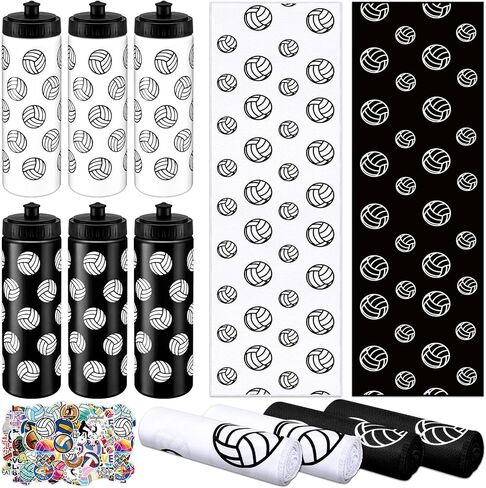 12 pcs botter botter botter bottling softball stile with 50 sticker Sports Party Favors تشمل 6 زجاجة ماء رياضي قابلة لإعادة الاستخدام in Kuwait