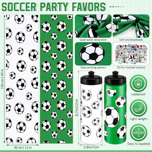 12 Pcs Softball Water Bottle Softball Cooling Towel Set with 50 Sticker Sports Party Favors Include 6 Reusable Sports Squeeze Water Bottle 6 Ice Towel Breathable Fast Drying for Team Gifts in Kuwait