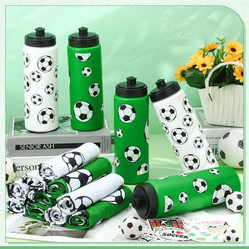 12 Pcs Softball Water Bottle Softball Cooling Towel Set with 50 Sticker Sports Party Favors Include 6 Reusable Sports Squeeze Water Bottle 6 Ice Towel Breathable Fast Drying for Team Gifts in Kuwait