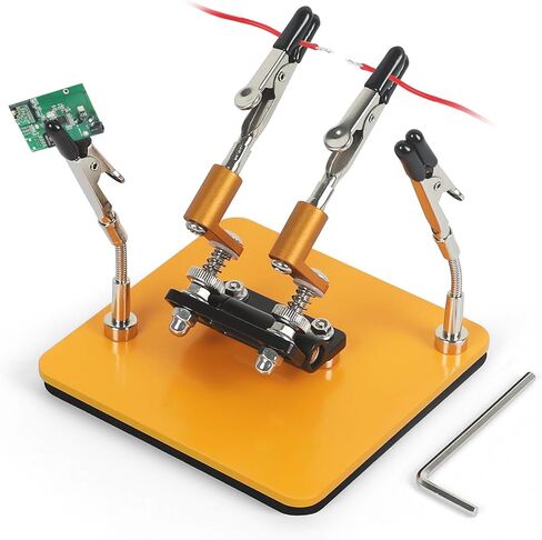 NOEVSBIG Magnetic Helping Hands Soldering Station with A 3.9 x 3.9 Inch Stable Base, 4 Flexible Arms– 360° Rotatable Adjustable Versatile Helping Hands Tool for Soldering, Electronics Repair, and DIY in Kuwait