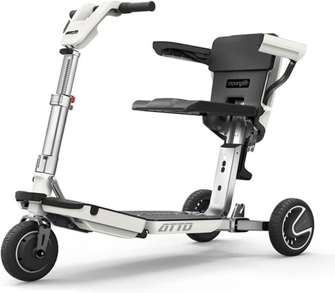ATTO Folding Travel Powered Mobility Scooter by MovingLife, Full-Size Portable Electric Scooter, Lightweight Lithium Battery, Airline Approved in Saudi Arabia
