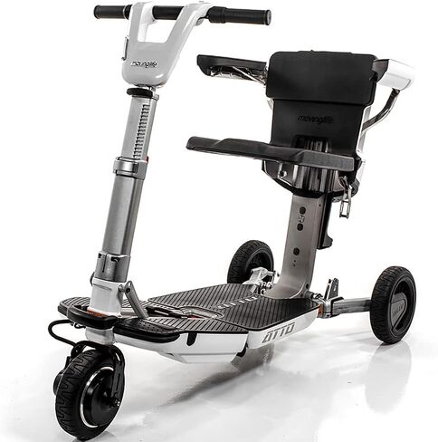 ATTO Folding Travel Powered Mobility Scooter by MovingLife, Full-Size Portable Electric Scooter, Lightweight Lithium Battery, Airline Approved in Saudi Arabia