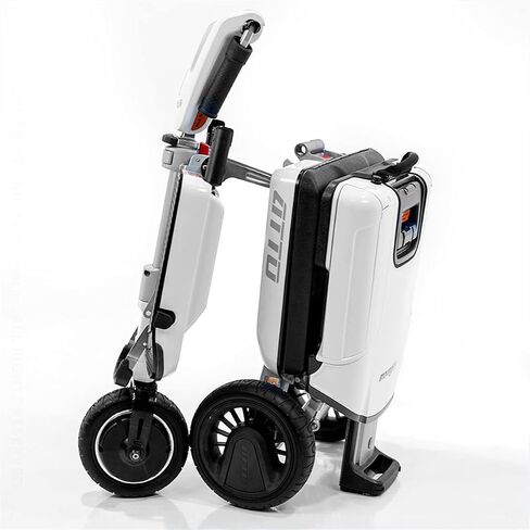 ATTO Folding Travel Powered Mobility Scooter by MovingLife, Full-Size Portable Electric Scooter, Lightweight Lithium Battery, Airline Approved in Saudi Arabia