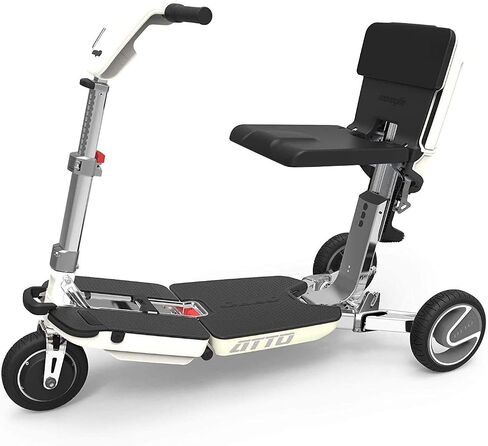 ATTO Folding Travel Powered Mobility Scooter by MovingLife, Full-Size Portable Electric Scooter, Lightweight Lithium Battery, Airline Approved in Saudi Arabia