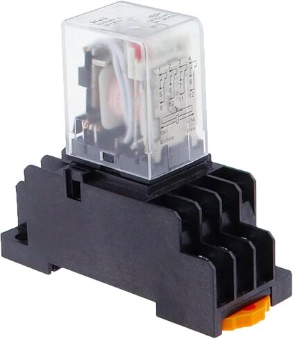 HH54P MY4NJ Plug-in Relay PYF14A DC/AC 12v 24v 36v 48v 110v 220v DC/AC 5A Silver Contact 14pins 4PDT Rele Socket(DC,110V) in Saudi Arabia