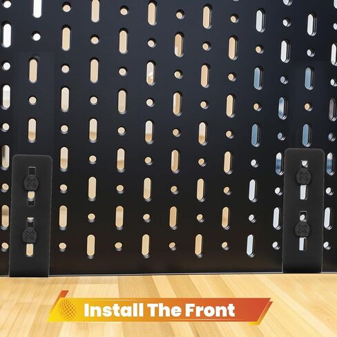 2 PCS Desk Clamp ، Pegboard Fixing Bracket Desktop Fixing Bracket ، Office Game Home Desktop Accessories Bracket ، Pegboard Organizer Metal Bracket (Black) in Kuwait