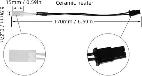 80W 24V Hotend Ceramic Heater ، دليل ارتفاع درجات الحرارة ، بديل سريع لـ QIDI و SMART3 و MAXIMUM3 و Q1 PRO وغيرها in Kuwait