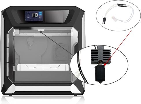80W 24V Hotend Ceramic Heater ، دليل ارتفاع درجات الحرارة ، بديل سريع لـ QIDI و SMART3 و MAXIMUM3 و Q1 PRO وغيرها in Kuwait