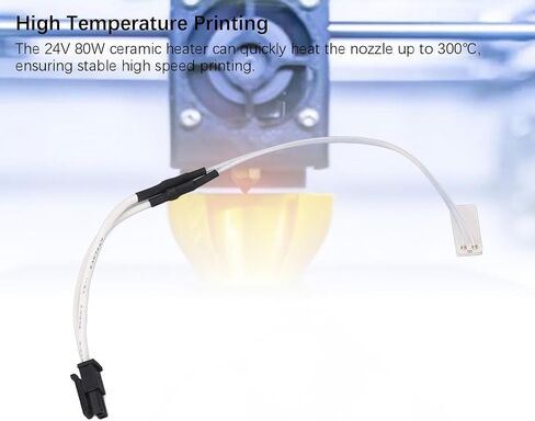 80W 24V Hotend Ceramic Heater ، دليل ارتفاع درجات الحرارة ، بديل سريع لـ QIDI و SMART3 و MAXIMUM3 و Q1 PRO وغيرها in Kuwait