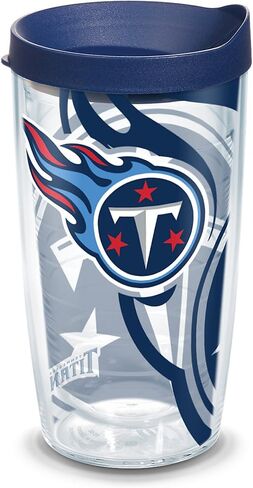 Tervis NFL Tennessee Titans معزول بالورم مع التفاف والغطاء ، 16 أوقية ، واضحة ، 1292393 in Saudi Arabia