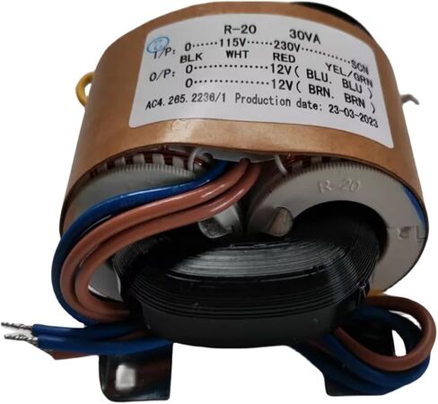 1PC 115V/230V 30W Audio R-Core Transformer 12V+12V لـ Preamp in Saudi Arabia