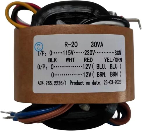 1PC 115V/230V 30W Audio R-Core Transformer 12V+12V لـ Preamp in Saudi Arabia
