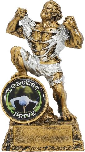 Monster Golf Trophy - AND 6.75 بوصة - ANGRAVED BEAST AWERT مع لعبة الجولف ، الأقرب إلى دبوس أو أطول محرك - تخصيص الآن in Kuwait