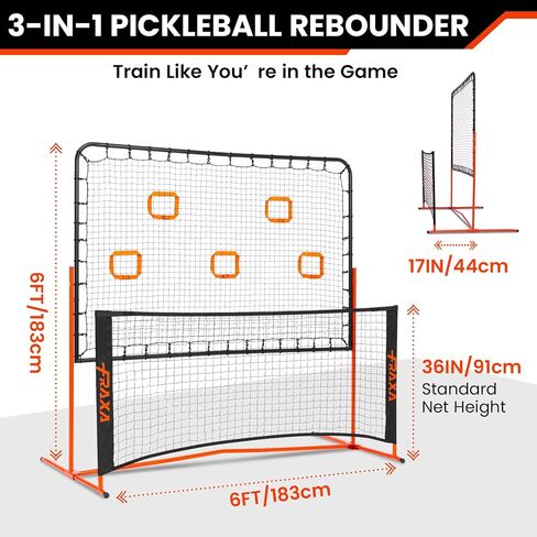 Fraxa Pickleball Rebounder Equipment - Net Pickleball Net for Solo Practice Drives Dinks Volle in Saudi Arabia