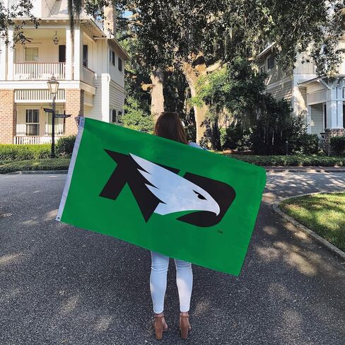 Desert Cactus University of North Dakota UND Flag - 3 x 5 Feet Hawks Banner, Indoor/Outdoor Durable Fabric, 100% Polyester Design (Style 1) in Saudi Arabia