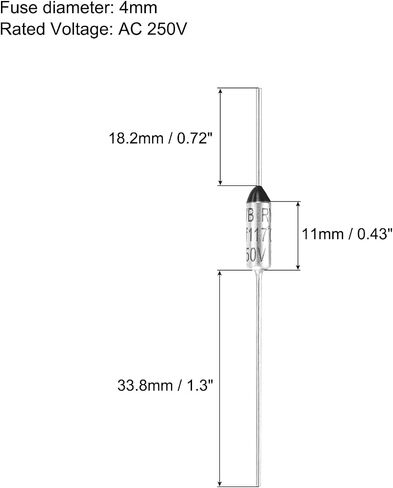 MECCANIXITY 5Pcs Metal Temperature Thermal Fuse RY167 167 °C 332.6 °F 10A 250V Cutoff Thermal Fuse for Motor Transformer Electric Industrial Home Appliance in Saudi Arabia