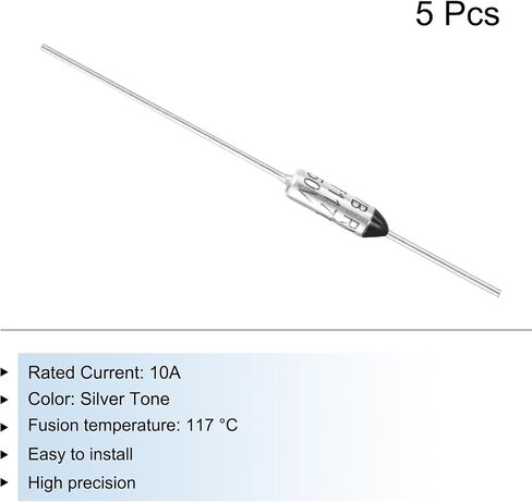 MECCANIXITY 5Pcs Metal Temperature Thermal Fuse RY167 167 °C 332.6 °F 10A 250V Cutoff Thermal Fuse for Motor Transformer Electric Industrial Home Appliance in Saudi Arabia