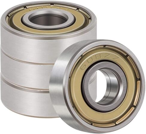 Qinda Ind 608ZZ Ball Bearing (8mmx22mmx7mm) مزدوج محامل 608-2z الأخدود العميق ， محموم مسبقًا ، مع الصلب 10 PCs in Kuwait