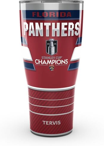 Tervis Traveler NHL® Florida Panthers® - 2025 NHL Stanley Cup Champions Triple Insulated Tumbler Travel Cup Keeps Drinks Cold & Hot, 30oz, Stainless Steel in Saudi Arabia