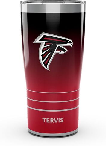 Tervis Traveler NFL Atlanta Falcons - Ombre Triple Walled Tumbler Cup Cup Cups Procks Barch & Hot ، 20 oz ، Stainless Steel in Saudi Arabia