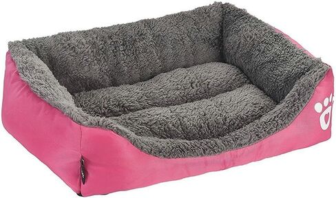 Barelove Square Large Dog Bed Mattress Washable Pads Room Waterproof Bottom (Large, Hot Pink) in Kuwait