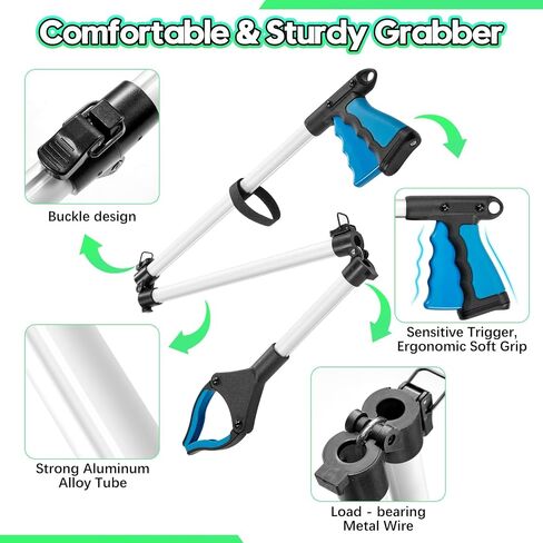 تم ترقيته 43 بوصة أداة الوصول إلى مسابقة Grabber ، و Crafts for Seniors ، وأداة التقاط Grabber طويلة جدًا ، ومكافحة الفك الواسع ، لاستلام القمامة واستعادة الجراحة in Kuwait