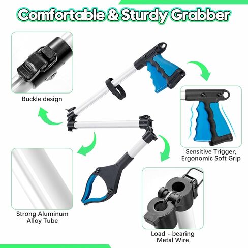 تم ترقيته 43 بوصة أداة الوصول إلى مسابقة Grabber ، و Crafts for Seniors ، وأداة التقاط Grabber طويلة جدًا ، ومكافحة الفك الواسع ، لاستلام القمامة واستعادة الجراحة in Kuwait