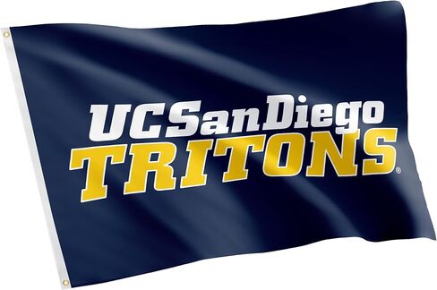 Desert Cactus University San Diego UCSD Flag - 3 × 5 أقدام لافتة Tritons ، النسيج المتين الداخلي/الخارجي ، تصميم البوليستر بنسبة 100 ٪ (النمط 1) in Saudi Arabia