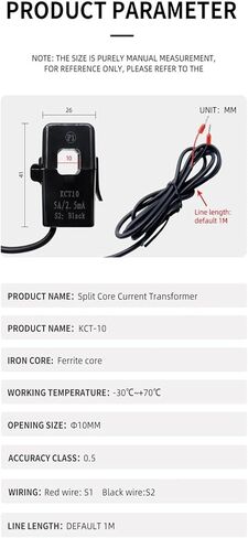 Miniature Split core Current Transformer Sensor MA Output Aperture 10mm Accuracy 0.5 5A 10A 20A 30A 40A 50A(10a 10ma) in Kuwait