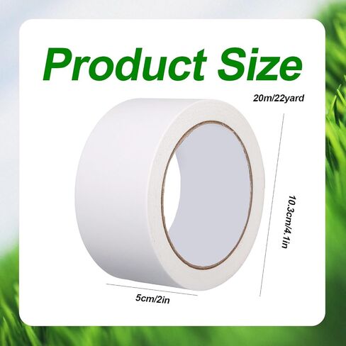 Double-Sided Golf Grip Tape, 2inch x 22yard Multifunctional Golf Grip Tape Roll for Clubs Strong Adhesive Easy to Peel & Cut Sports Accessory for Men and Women in Saudi Arabia