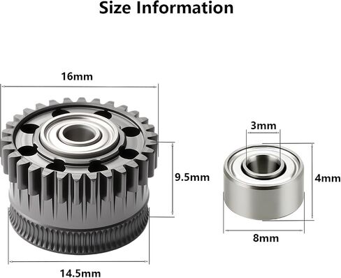 2Pack Prouder Gear Kit for Creality K2 Plus ، طابعة ثلاثية الأبعاد مقاومة DLC طلاء الصلب مقاومة الصلب العتاد ل K2 Plus التحرير والسرد in Saudi Arabia