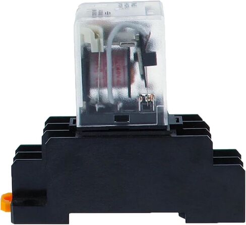 1SET RELAY RELAY COLAY GRALITION RELAY MY2 DPDT MY2NJ RELAIS DC 12V/24V AC 110V/220V SWITE مع قاعدة المقبس (DC ، 12V) in Saudi Arabia