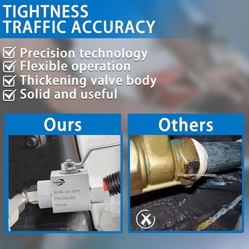 صمام كرة هيدروليكي عالي الضغط العام 1/4 "" NPT ، 3 طريق صمام الكرة ، 1/4 بوصة الصمام الهيدروليكي 7250 رطل (500 بار in Kuwait